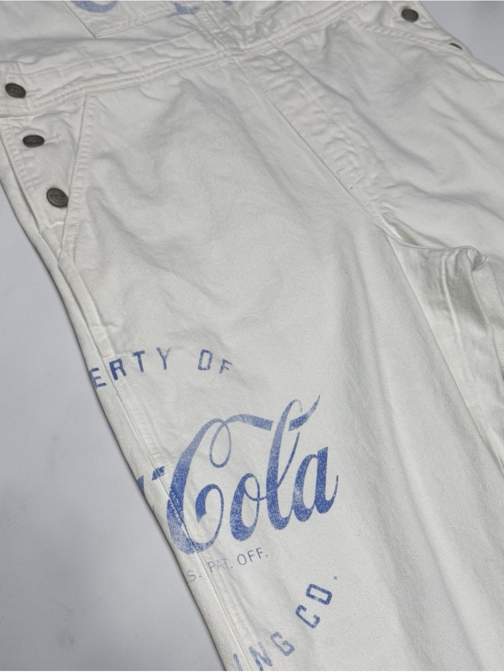 Lucky Brand Coca Cola White Women's Denim Overalls - Picture 6 of 8